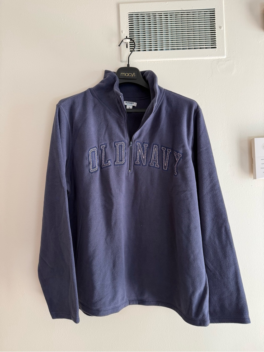 Old Navy Navy Quarter-Zip Fleece Pullover